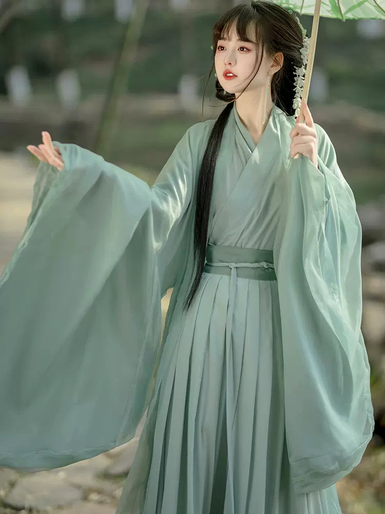 HanfuEthereal Green Dream | Wei & Jin Style Hanfu - Hanrong Hanfu chinese traditional clothes newmoondance nuwahanfu fashionhanfu newfanfu HanfuEthereal Green Dream | Wei & Jin Style Hanfu - Hanrong Hanfu chinese traditional clothes newmoondance nuwahanfu fashionhanfu newfanfu