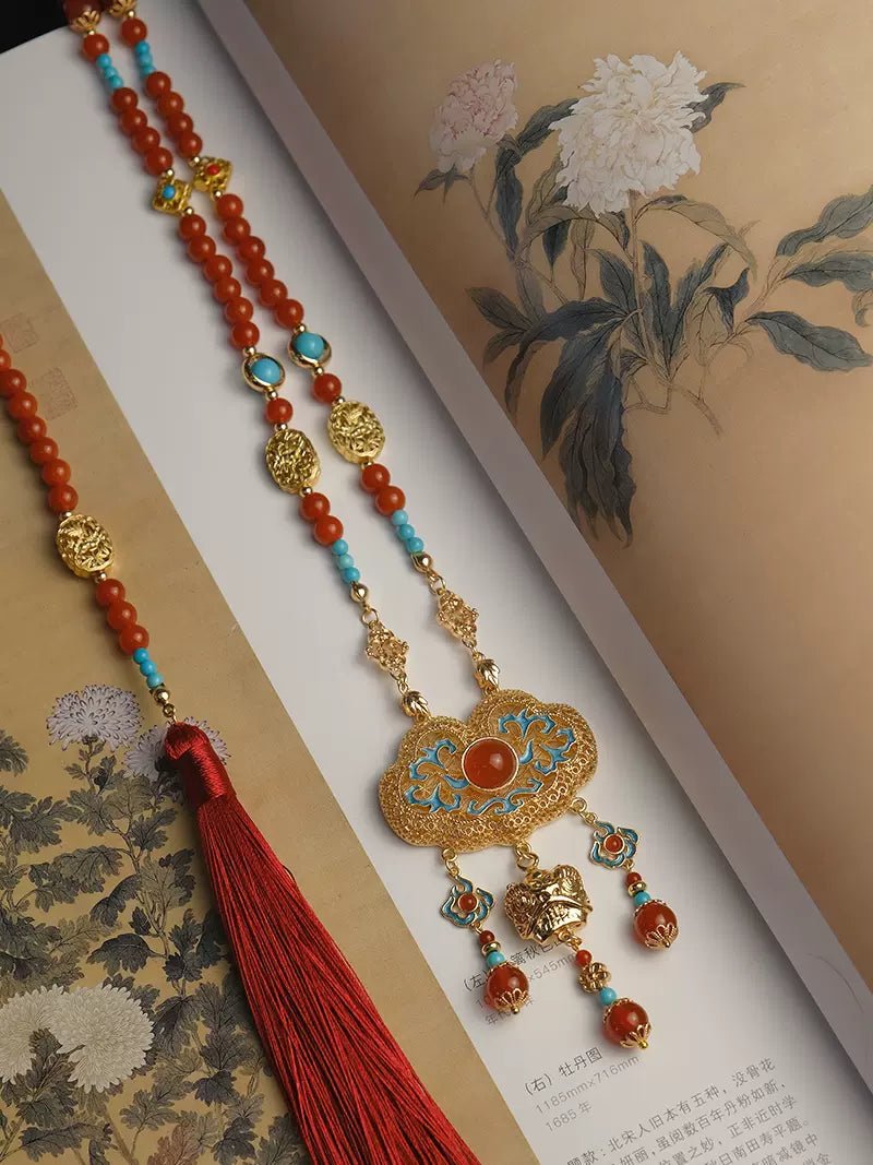 The Years Are Golden|Hanfu Matching Necklacehan fu Chinese han fu hanfu male tang dynasty clothes chinese hanfu tang dynasty outfits traditiona hanfu dress chinese hanfu chinese style dress dress fashion cheongsam dress q